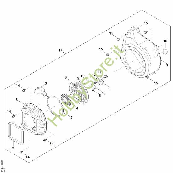 Picture of J - Sistema di avviamento e scatola filtro aria EHC 700.0 (EHC700-0002)